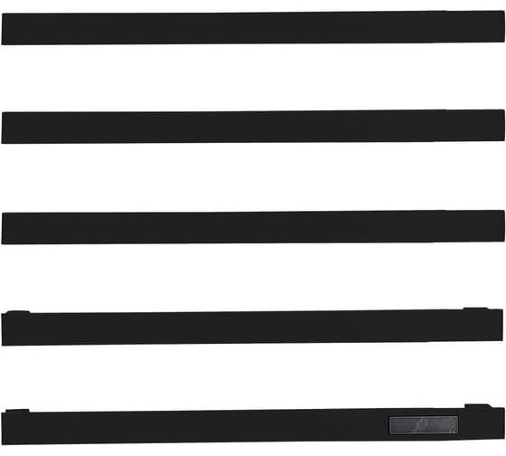 Изображение товара Встроенный электрический полотенцесушитель скрытого монтажа ViEiR, 5 полок, квадратный дизайн, цвет черный, для ванной комнаты, VRMA10-5C