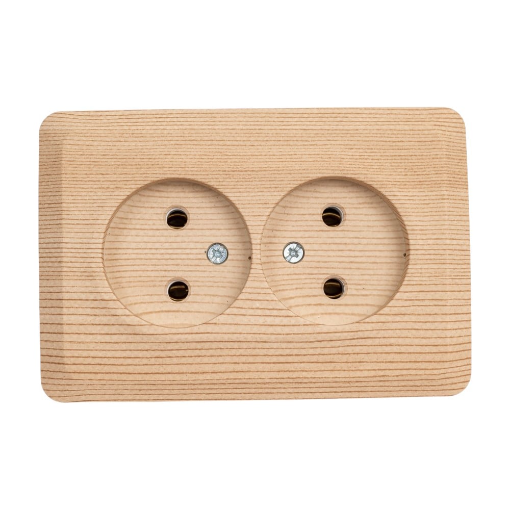 Изображение товара Наружная розетка Systeme Electric Этюд Сосна 2-ая угловая без заземления IP20