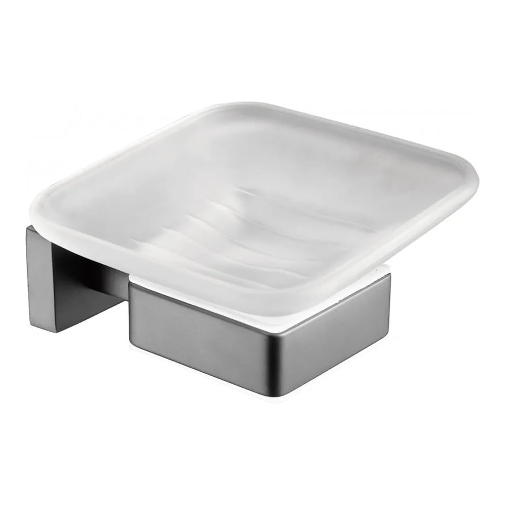 Изображение товара Настенная стеклянная мыльница ViEir V5003-G графитная для ванной комнаты