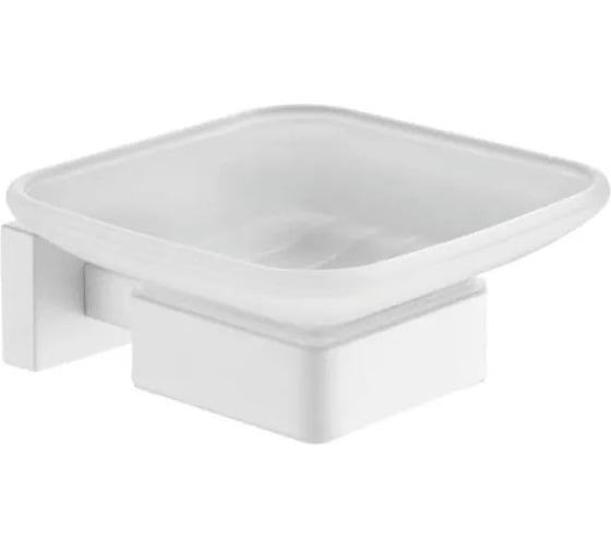 Изображение товара Мыльница настенная стеклянная ViEir, белый, V5003-F