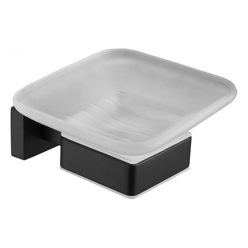 Изображение товара Мыльница настенная стеклянная ViEir V5003-C черная - стильное решение для ванной