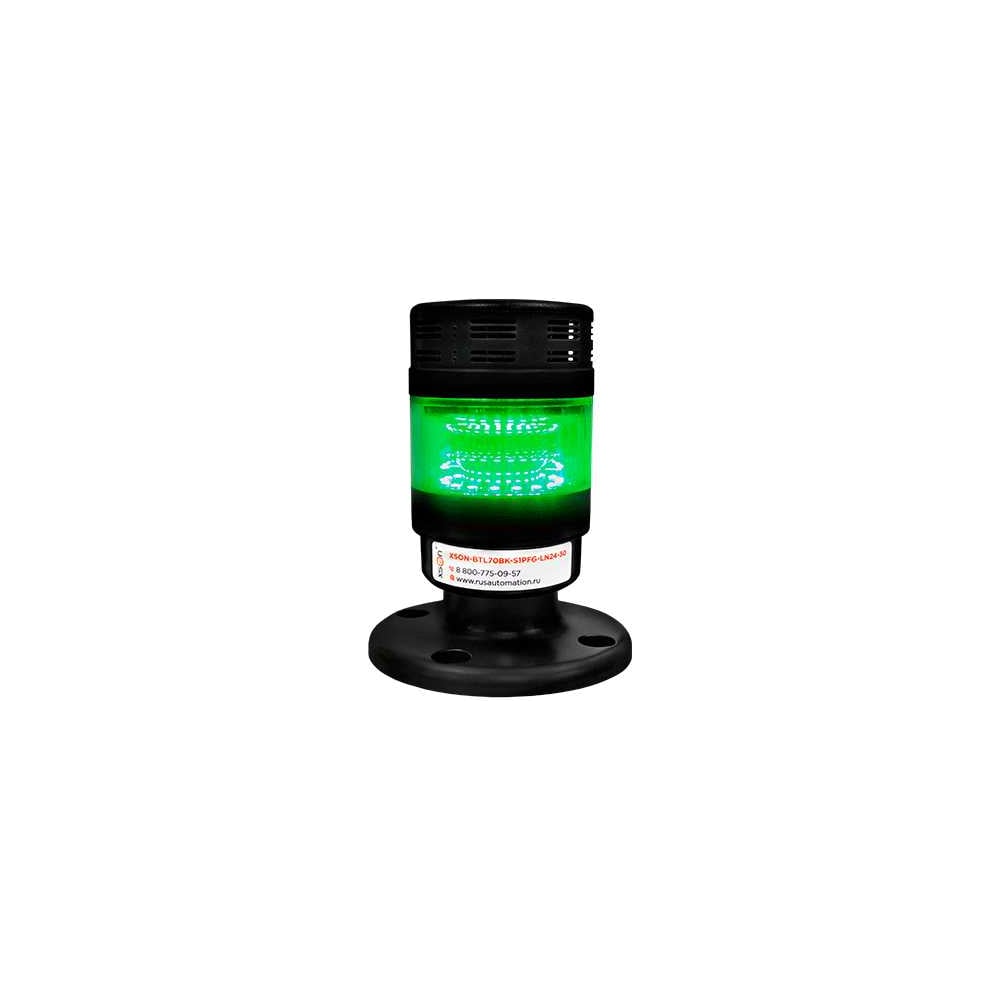 Изображение товара Светосигнальная колонна XSON BTL70BK-S1AFG-LN24-30, зеленая, 12-24 В постоянного тока