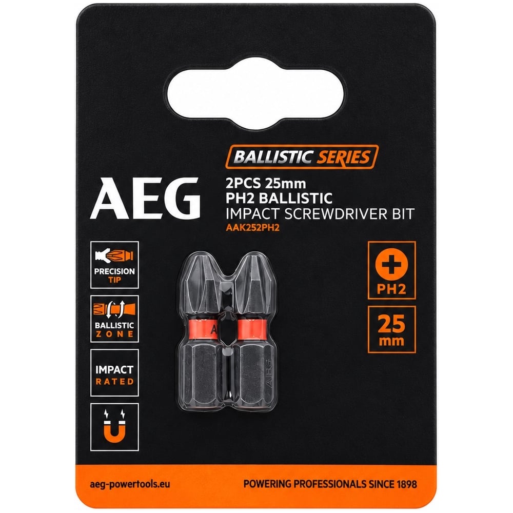Изображение товара Биты ударные AAK252PH2 (2 шт; PH2; 25 мм) AEG 4932479164 Изображение товара Биты ударные AAK252PH2 (2 шт; PH2; 25 мм) AEG 4932479164
