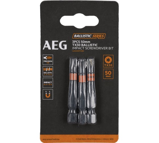 Изображение товара Биты ударные AAK503TX30 (3 шт; TX30; 50 мм) AEG 4932479189