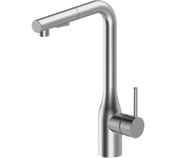 Изображение товара Смеситель для кухни однорычажный ViEiR высокий с выдвижной лейкой сатин для кухонной мойки V15053