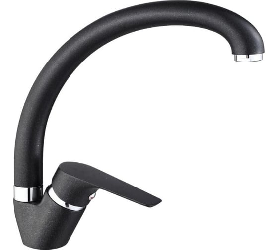 Изображение товара Смеситель для кухни однорычажный латунный ViEiR высокий излив цвет антрацит для кухонной мойки в стиле лофт V063521-C2