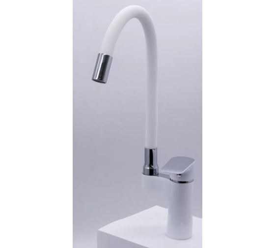 Изображение товара Смеситель однорычажный для кухни ViEiR с высоким поворотным изливом, белый, V263521-FF