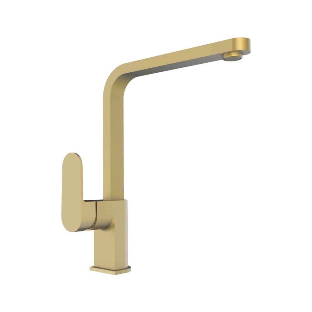 Изображение товара Современный однорычажный кухонный смеситель ViEiR высокий с поворотным изливом золото
