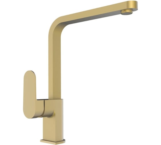 Изображение товара Смеситель для кухни однорычажный ViEiR высокий матовое золото поворотный излив для мойки V283521-S
