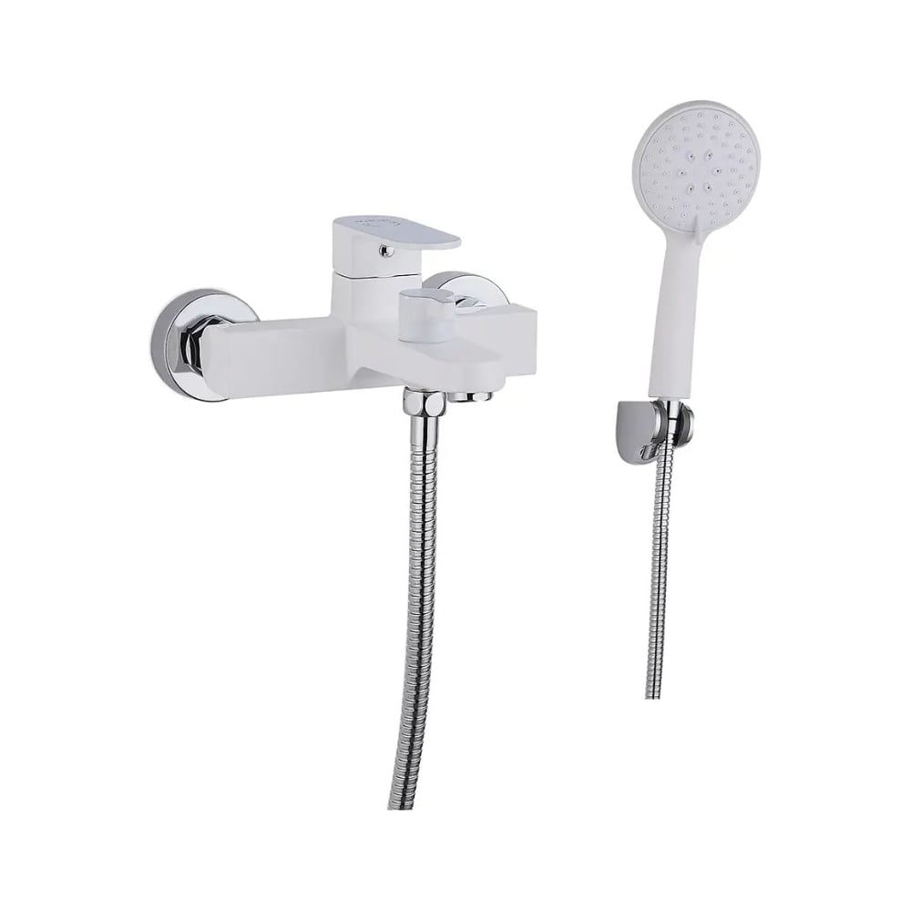 Изображение товара Смеситель для ванны однорычажный ViEiR V283531-F белый хром короткий излив