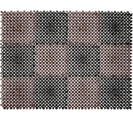 Изображение товара Щетинистое покрытие ComeForte модульная 42x56 см из 12-ти сегментов черно-коричневый СС000656
