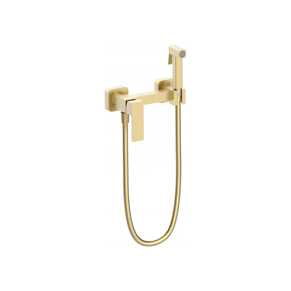 Изображение товара Однорычажный смеситель для биде ViEiR с гигиеническим душем матовое золото