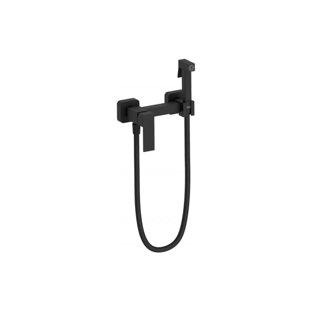 Изображение товара Смеситель однорычажный ViEiR для биде с гигиеническим душем черный настенный V362552-C