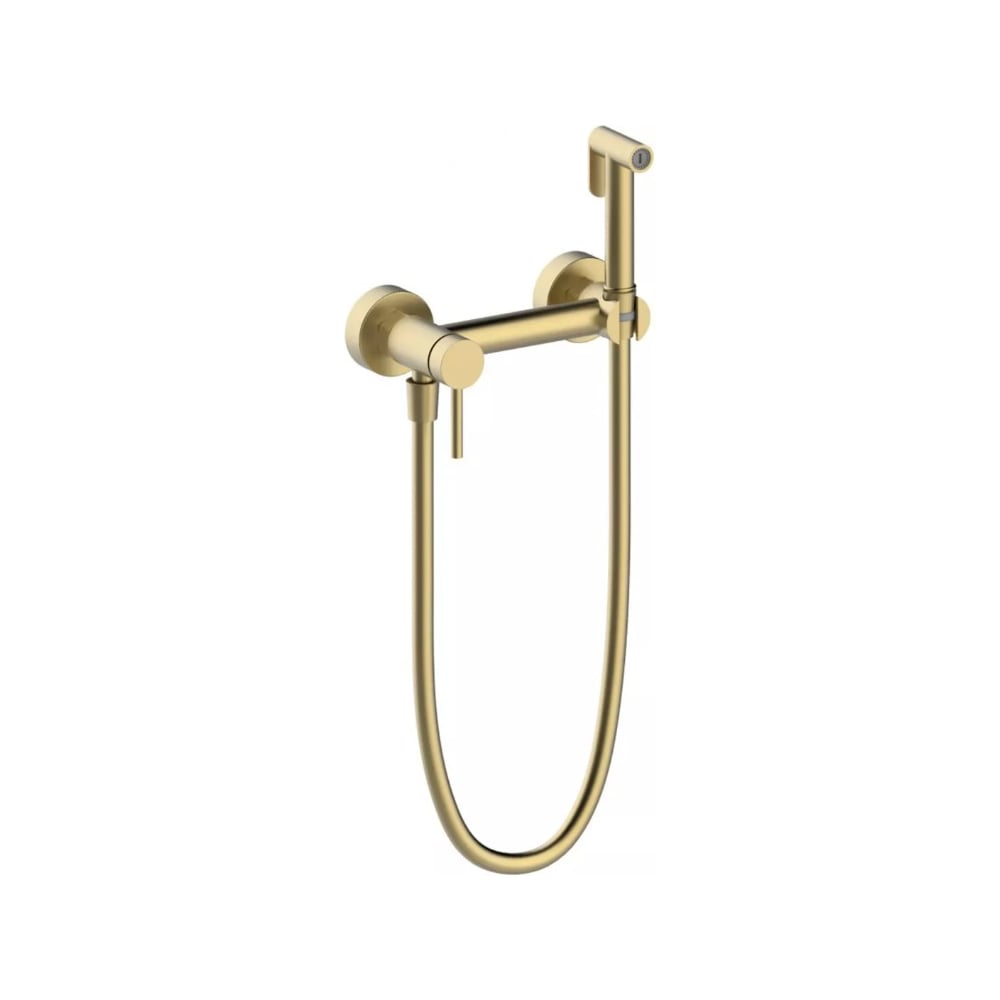 Изображение товара Настенный смеситель ViEiR с гигиеническим душем матовое золото модель V462552-S