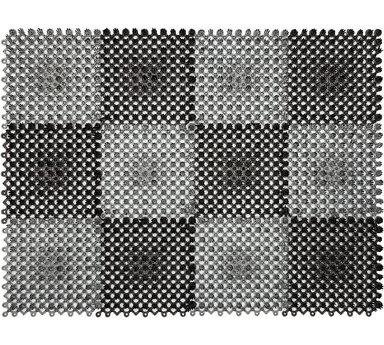 Изображение товара Щетинистое покрытие ComeForte модульная 42x56 см из 12-ти сегментов черно-серый СС000654