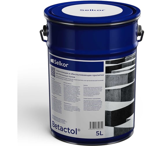 Изображение товара Обеспыливающая и упрочняющая пропитка для бетона Selkor Betactol 5 л 17300