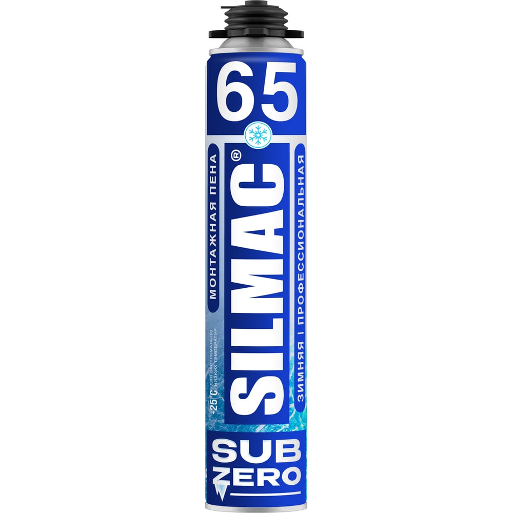 Изображение товара Монтажная пена зимняя профессиональная SILMAC SUBZERO 65 850 мл