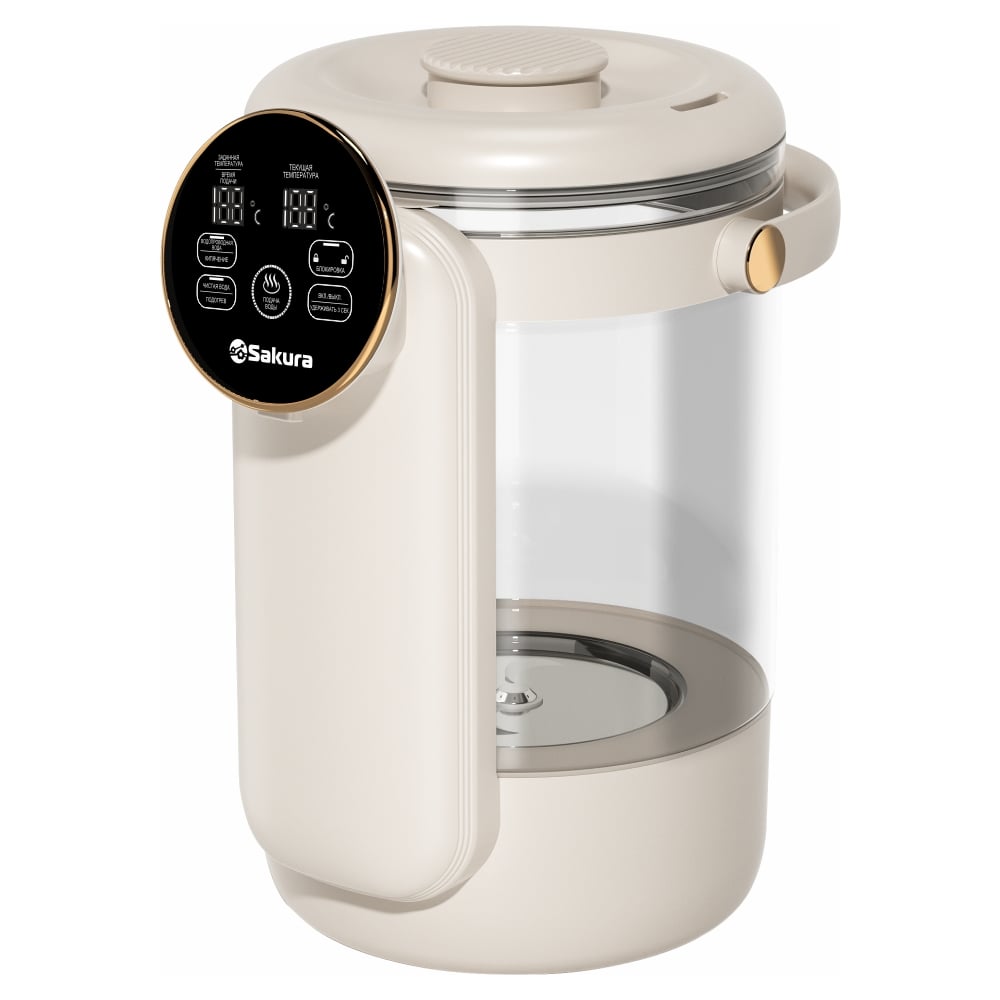 Изображение товара Термопот Sakura SA-1374W Premium 4,5л стекло сенсор дисплей с защитами