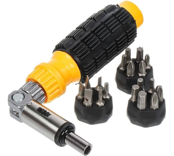 Изображение товара Отвертка реверсивная с битами Bartex, 19 предметов, CrV сталь, SB020 317425