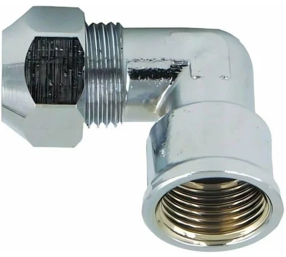 Изображение товара Уголок хромированный ViEiR 2 шт, 10 мм x 1/2 гайка для подводки смесителей VRM314