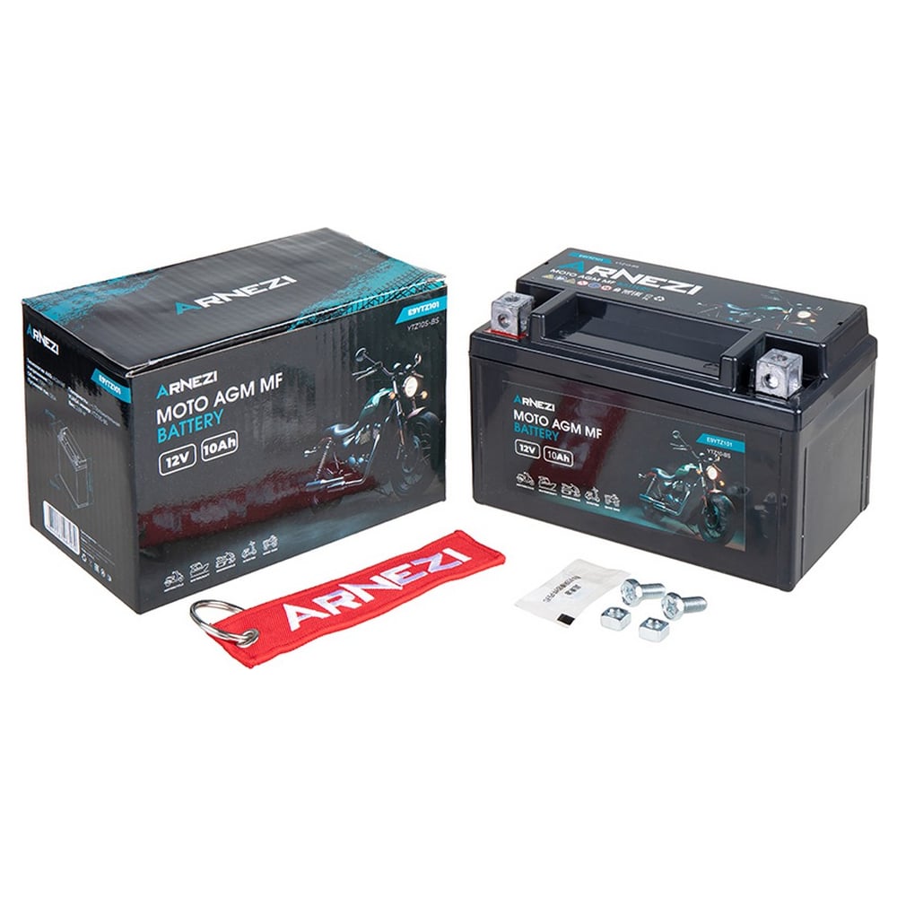 Изображение товара Аккумулятор мото AGM 10 А/ч Arnezi E9YTZ101