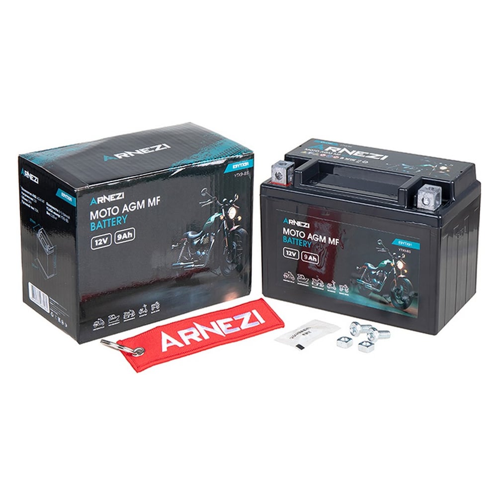 Изображение товара Аккумулятор мото AGM 9 А/ч прямой L+ Arnezi E9YTX91