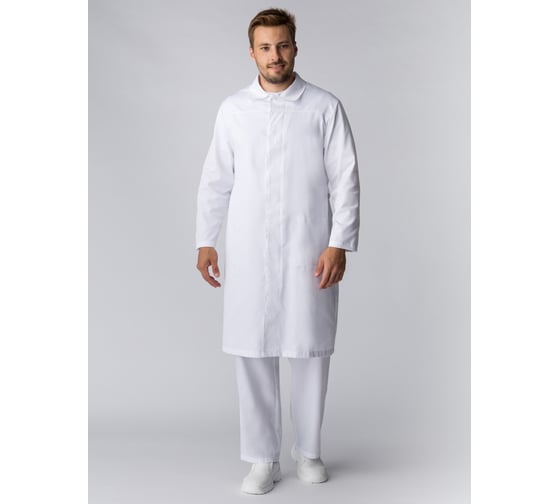 Изображение товара Мужской халат Факел ХАССП-Премиум, белый, размер 48-50, рост 170-176 87481680.003