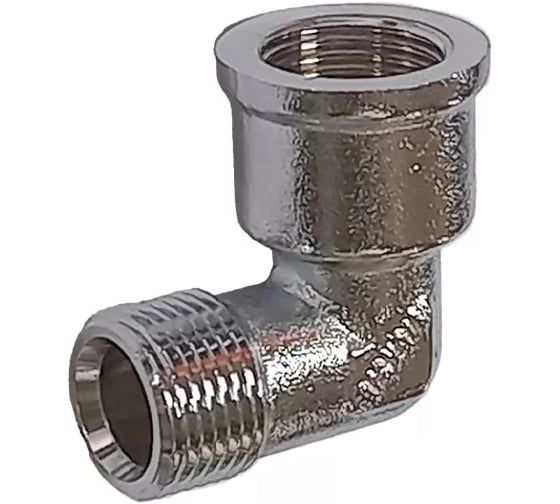 Изображение товара Уголок хромированный ViEiR 3/8 гайка х 3/8 штуцер, мини уголок для сантехники PV24