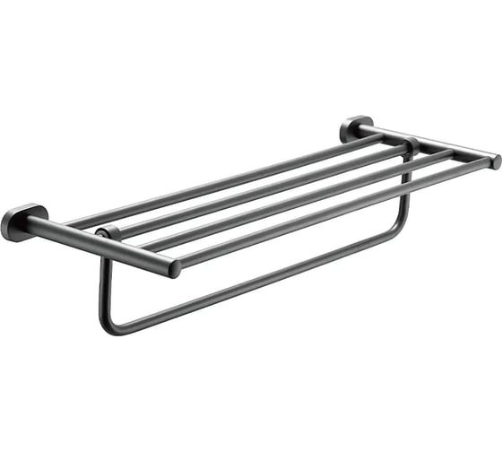 Изображение товара Полотенцедержатель с полкой ViEir для ванной, нержавеющая сталь, графит, V5119-G