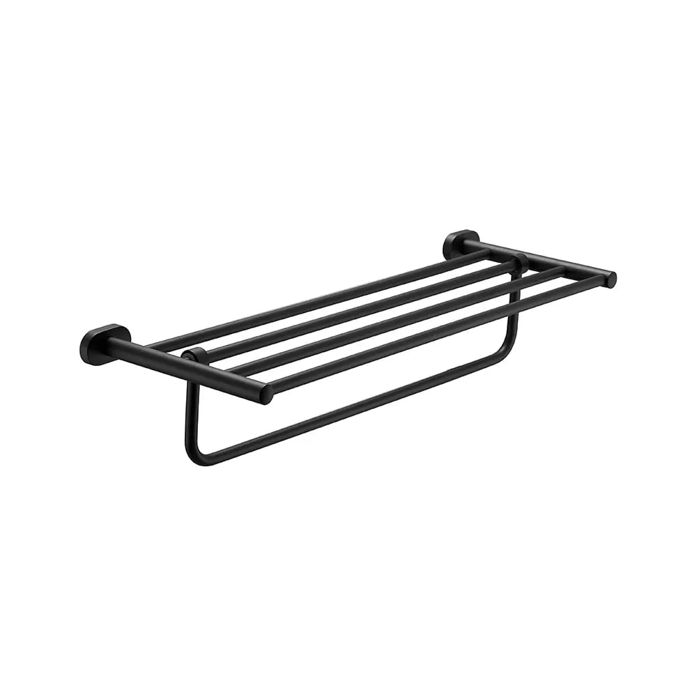 Изображение товара Полотенцедержатель с полкой ViEir для ванной нержавеющая сталь черный V5119-C