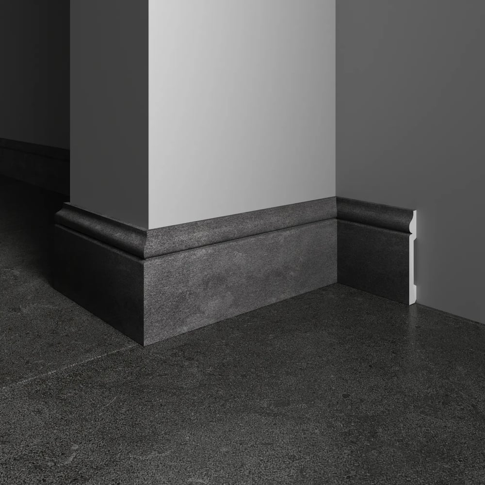 Изображение товара Плинтус напольный ударопрочный влагостойкий Decor-Dizayn графит 79x13 мм 2400 мм