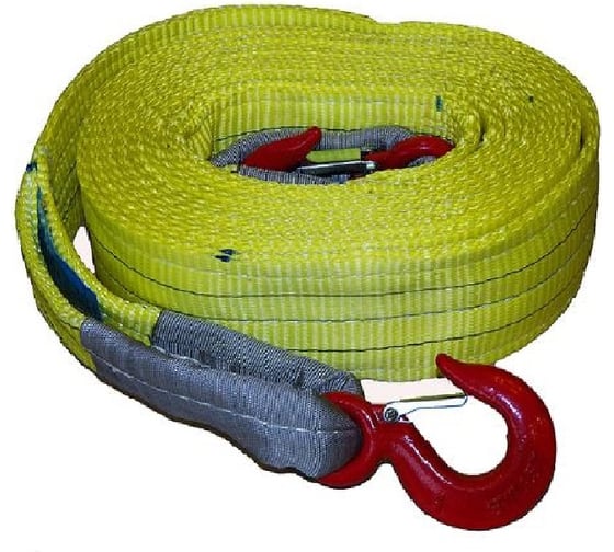 Изображение товара Буксировочный ленточный трос ТРАСТ БТЛ-21 крюк-крюк, 21тн/5м 4687202126132