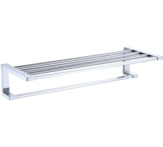Изображение товара Полотенцедержатель с полкой ViEir настенный, нержавеющая сталь, хром, для ванной комнаты, V5020