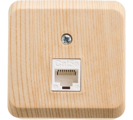 Изображение товара Компьютерная розетка Systeme Electric Этюд наружная Сосна RJ45 кат.5E SE KOMA-001D