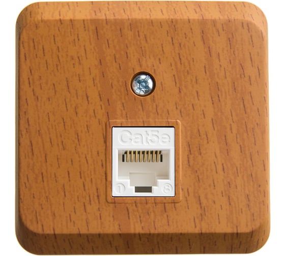 Изображение товара Компьютерная розетка Systeme Electric Этюд наружная Бук RJ45 кат.5E SE KOMA-001T