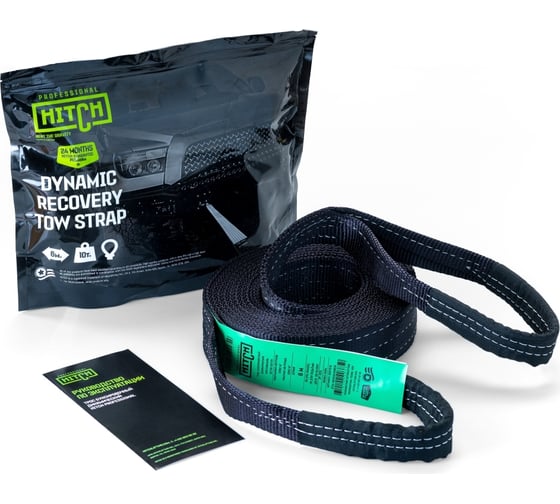 Изображение товара Буксировочный динамический трос HITCH PROFESSIONAL лента 10т, 6 м, петля-петля SZ071510