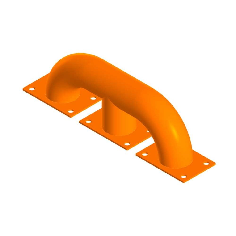 Изображение товара Защита бордюра (колесоотбойник, тип 2) оранжевый 650 мм Parallax