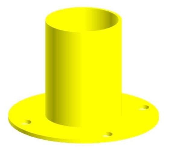 Изображение товара Защитный столб желтый, 100 мм Parallax Параллакс 610YL1000-ZCH