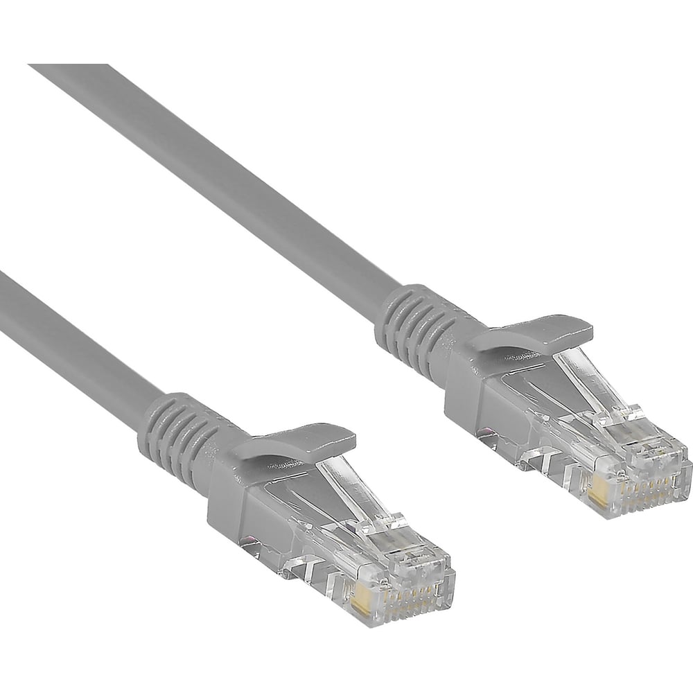 Изображение товара Патч-корд ExeGate UTP-RJ45-RJ45-C6-CU-5M-GY серый кабель CAT6 для сети 5 метров