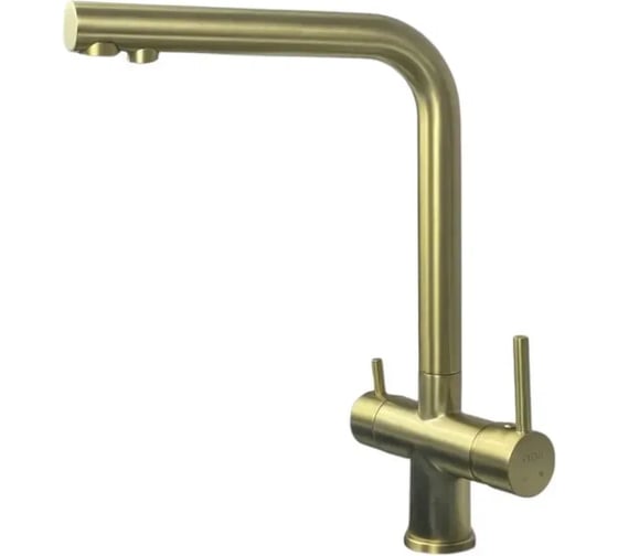 Изображение товара Смеситель для кухни ViEiR под фильтр высокий Г-образный излив, однорычажный, латунь, матовое золото V15002S-X