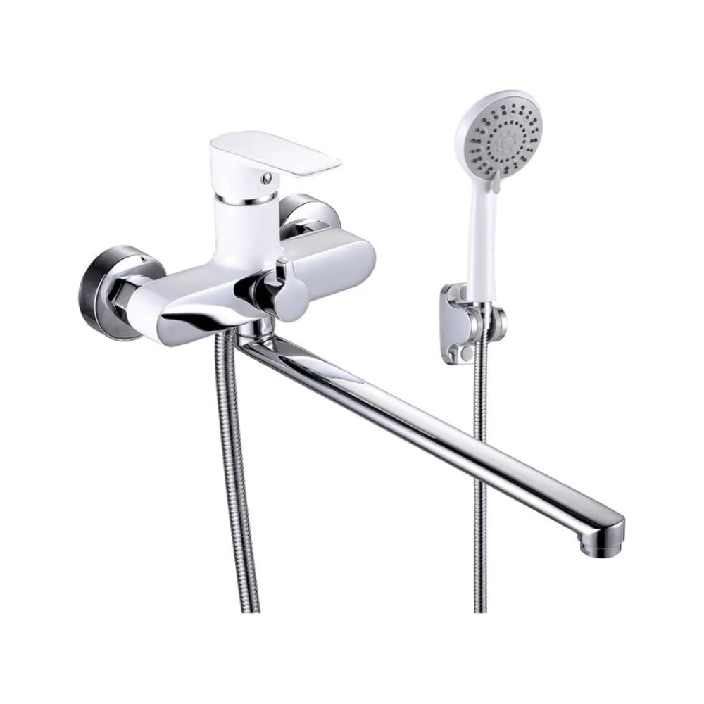 Изображение товара Однорычажный смеситель для ванны ViEiR с длинным изливом и хромированным покрытием