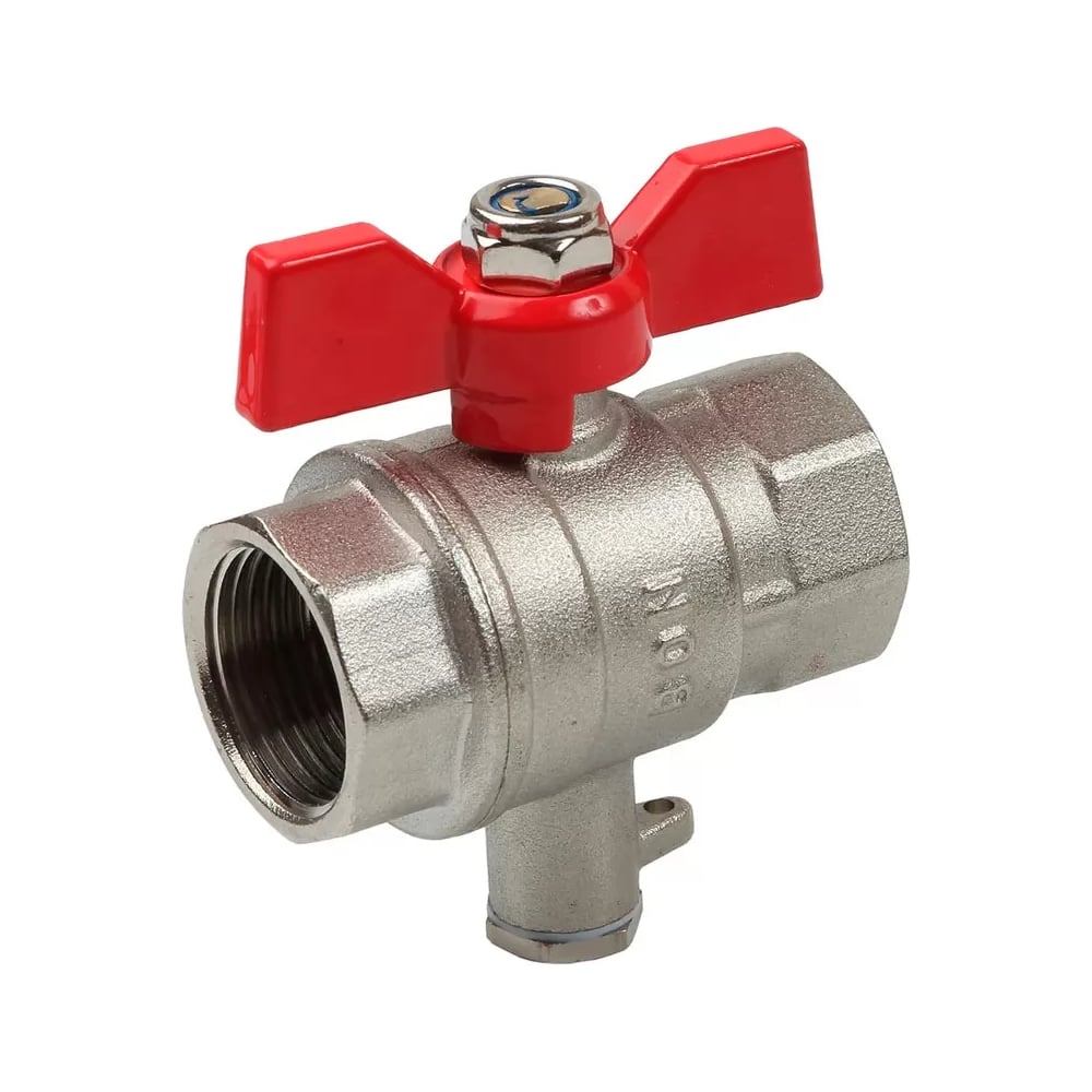 Изображение товара Кран шаровой ViEir с отводом M10 под датчик температуры 1/2 резьба для отопления