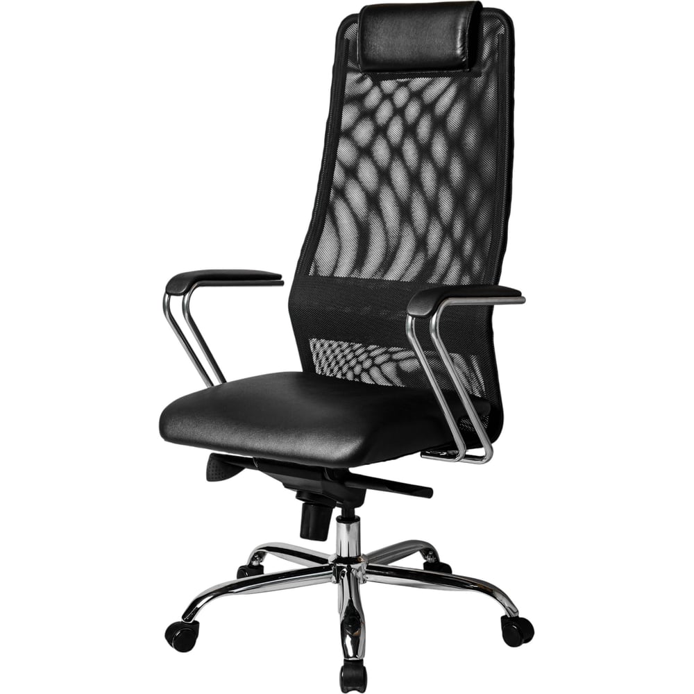 Изображение товара Офисное кресло Mebion MEBION-B1-K6-700-004 черное с регулируемымиПодлокотниками и поясничным упором