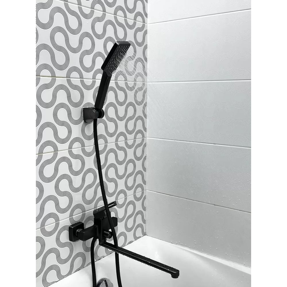 Изображение товара Однорычажный смеситель для ванны ViEiR с длинным изливом графит V353541-G