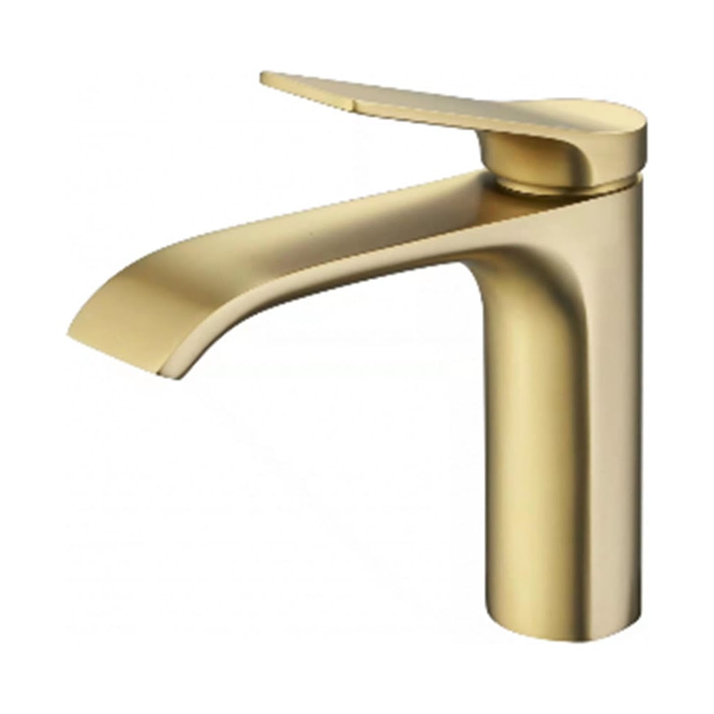 Изображение товара Однорычажный смеситель для раковины ViEiR матовое золото 343511-S