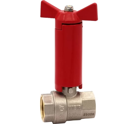 Изображение товара Кран шаровой ViEir с удлинённым штоком 1/2 внутренняя резьба никелированный для сантехнических систем VER61