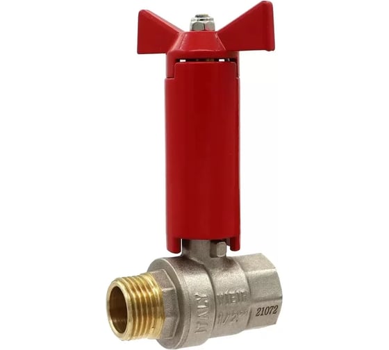 Изображение товара Кран шаровой ViEir с удлинённым штоком 1/2 внутренняя х наружная резьба никелированный для водоснабжения VER62