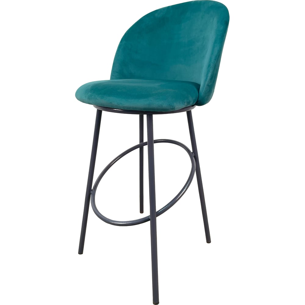 Изображение товара Полубарный стул M-GROUP аквамариновый с велюром современный комфортный стильный