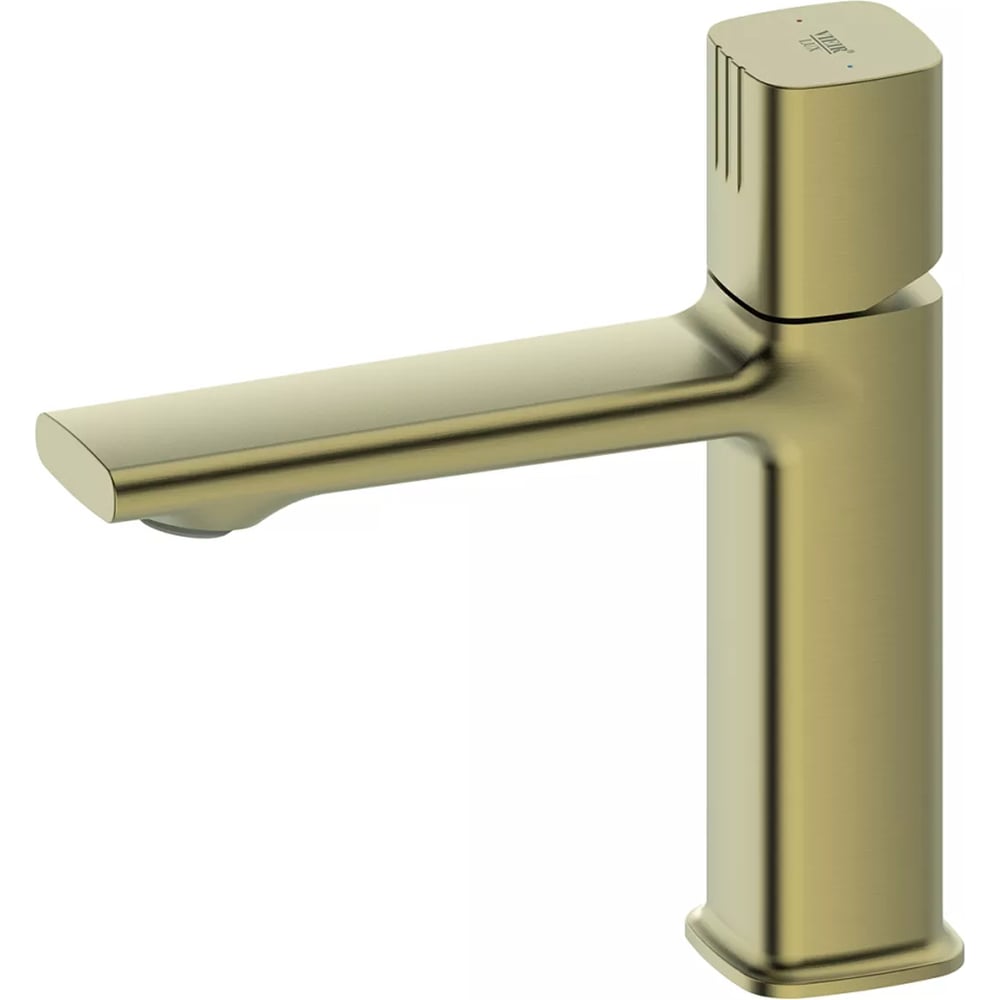 Изображение товара Однорычажный смеситель для умывальника ViEiR матовое золото V472611-S