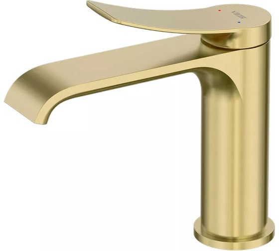 Изображение товара Смеситель для раковины однорычажный ViEiR матовое золото, компактный корпус V483011-S